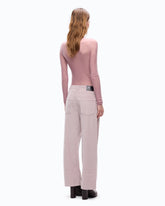 Cropped velvet trousers with leather belt -  | Pinko