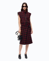 Tweed vest with check pattern -  | Pinko