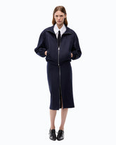 Oversized flannel bomber jacket - Blue | Pinko