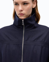 Oversized flannel bomber jacket - Blue | Pinko