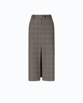 Check wool calf-length skirt -  | Pinko