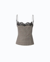 Check top with lace -  | Pinko