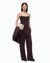 Check top with lace - Bordeaux | Pinko