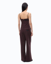 Check top with lace - Bordeaux | Pinko