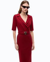 Slim-fit dress with Love Birds belt -  | Pinko
