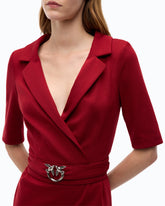 Slim-fit dress with Love Birds belt -  | Pinko