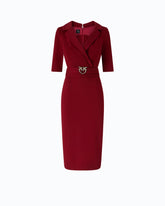Slim-fit dress with Love Birds belt -  | Pinko