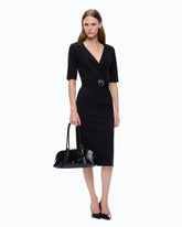 Slim-fit dress with Love Birds belt -  | Pinko