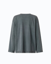Faded-effect sweatshirt with Love Birds logo -  | Pinko