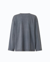 Faded-effect sweatshirt with Love Birds logo -  | Pinko