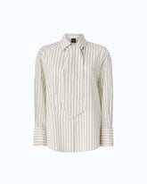Striped shirt with tie -  | Pinko