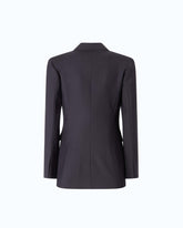 Double-breasted slim-fit wool-blend jacket -  | Pinko
