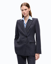 Pinstriped wool-blend jacket -  | Pinko