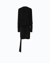 Mini dress with gathering and ribbon -  | Pinko