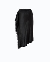 Asymmetric midi skirt in satin -  | Pinko