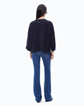 Ribbed V-neck sweater - Blue | Pinko