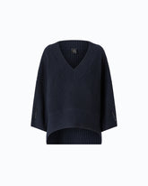 Ribbed V-neck sweater - Blue | Pinko