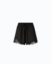 Shorts mit Gummi und Spitze - Schwarz | Pinko