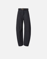 Pinstriped wool-blend balloon-leg trousers -  | Pinko