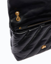 Große Love Bag Puff Maxi Quilt New Buckle Schultertasche - Schwarz | Pinko