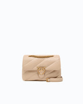 Kleine Love Bag Puff Maxi Quilt New Buckle Schultertasche - Beige | Pinko