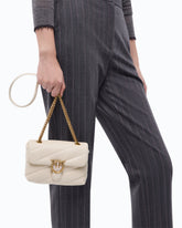 Baby Love Bag Puff Maxi Quilt New Buckle shoulder bag - White | Pinko