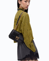 Small Love Bag One Chevron New Buckle shoulder bag - Black | Pinko