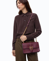 Medium Love Bag One leather handbag with New Buckle - Pink | Pinko