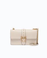 Mittlere Love Bag One aus Leder mit New Buckle - Weiß | Pinko