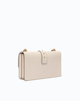 Mittlere Love Bag One aus Leder mit New Buckle - Weiß | Pinko