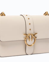 Mittlere Love Bag One aus Leder mit New Buckle - Weiß | Pinko