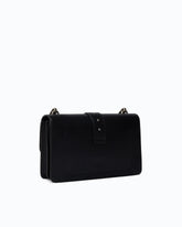 Medium Love Bag One leather handbag with New Buckle - Black | Pinko