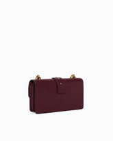Small Love Bag One leather shoulder bag with New Buckle - Pink | Pinko