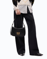 Mittelgroße Ledertasche mit Love Birds Diamond Cut-Schließe -  | Pinko