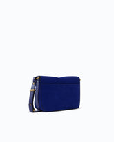 Mini Love Bag Satchel crossbody bag in suede - Dark Purple | Pinko