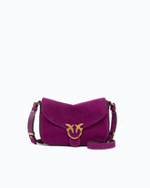 Mini Love Bag Satchel crossbody bag in suede - Trasparente | Pinko