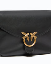 Kleine Love Satchel Umhängetasche aus Leder - Schwarz | Pinko