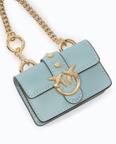 Nano Love Bag One aus Leder - Hellblau | Pinko