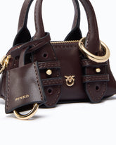 Accessoire Nano Escape Bag aus Leder - Dunkelrot | Pinko