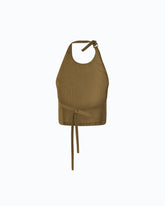 Fully rhinestoned open-back top -  | Pinko