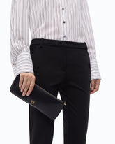 New Horizontal Flat leather handbag - Black | Pinko