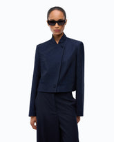 Cropped jacket with rhinestones -  | Pinko