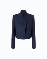 Cropped jacket with rhinestones -  | Pinko