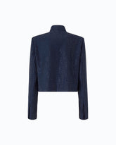 Cropped jacket with rhinestones -  | Pinko