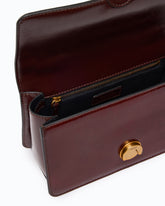 Mini Love Bag One Light crossbody bag in glossy leather with two straps - Dark Red | Pinko