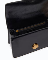 Mini Love Bag One Light crossbody bag in glossy leather with two straps - Multicolor Black-White-Brown | Pinko