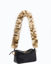 Mini Boston bag in glossy leather with two straps - Multicolor Black-White-Brown | Pinko