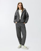 Sporty trousers with all-over Love Birds logo - Multicolor Black-White | Pinko