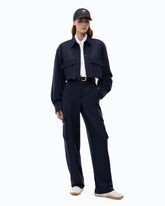 Pinstriped cropped shirt - Black | Pinko