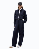 Pinstriped trousers with cargo pockets - Black | Pinko